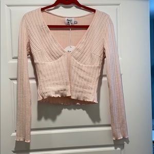 Crop pink sweater